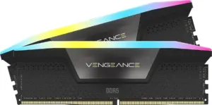 Kit com dois pentes de memória Corsair Vengeance RGB DDR5 com iluminação