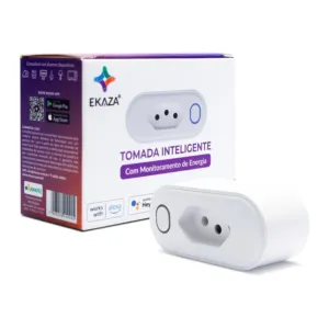 Tomada inteligente EKAZA 20A Wi-Fi branca para aparelhos de alta potência