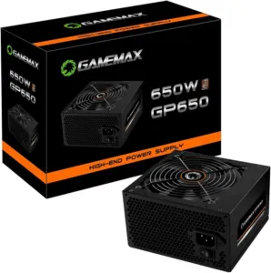 Fonte GAMEMAX GP650 preta de 650W