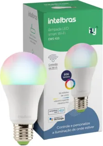 Lâmpada smart Intelbras EWS 410 RGB Wi-Fi com base E27