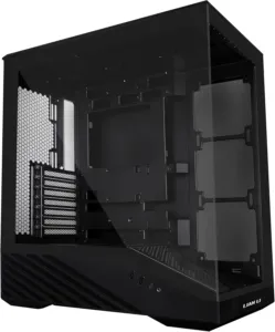 Gabinete Lian Li Vector V100 preto com vidro frontal e lateral
