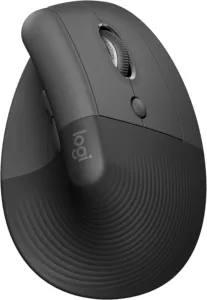 Mouse vertical ergonômico Logitech Lift grafite