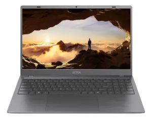 Notebook Multi Ultra UB365 grafite de 15,6 polegadas aberto