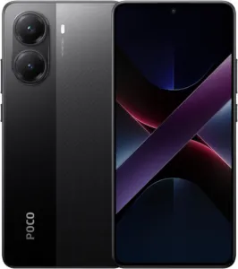 Xiaomi POCO X7 Pro preto, frente e verso