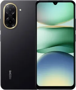 Xiaomi Redmi A5 preto, frente e verso