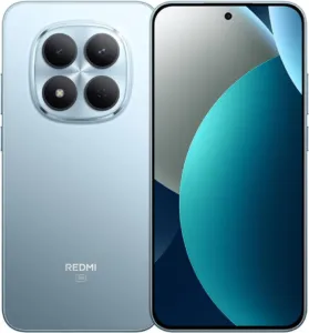 Celular Xiaomi Redmi Note 15 Pro 5G azul, frente e verso