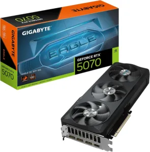 Placa de vídeo Gigabyte GeForce RTX 5070 Eagle OC SFF 12GB com três ventiladores