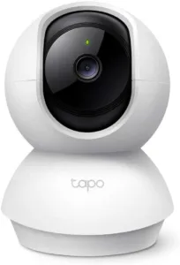 Câmera de segurança Wi-Fi TP-Link Tapo C200 branca, com giro 360°