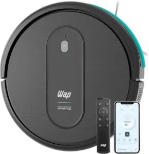 Robô aspirador WAP Robot W400 preto e verde, 3 em 1, com base de carregamento