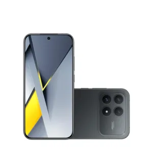 Xiaomi POCO F8 Pro azul, frente e verso